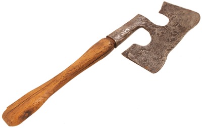 Unmarked: Early Single Bevel 12" Hewing Axe