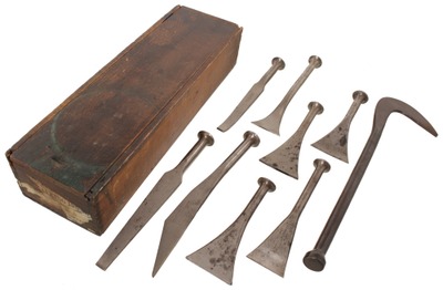Buffum Tool Company, Louisiana, Missouri: Full Set Of Eight Clean Caulking Irons