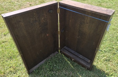 Unmarked: Black Walnut Wall Mount Tool Chest