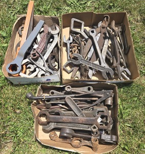 Assorted Makers: Lot Of Asst. Farm & Automotive Wrenche