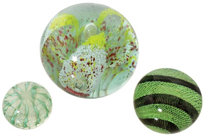 Assorted Makers: Three Extra Clean Glass Paper Weights