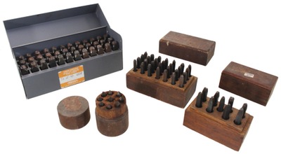 Assorted Makers: Lot Of Letter & Number Stamp Sets