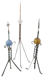Unmarked: Three 19th C. Lightning Rods