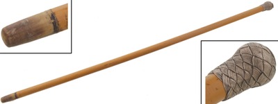 Unmarked: Unus. Silver Head Walking Stick