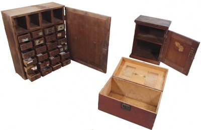 Assorted Makers: Three Early Wooden Boxes
