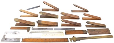 Assorted Makers: Lot Of Assorted Folding Rules