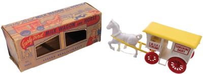 All Metal Products Company, Wyandotte, Michigan, No. 4002: "Early Bird Milk Wag On And Horse" Toy