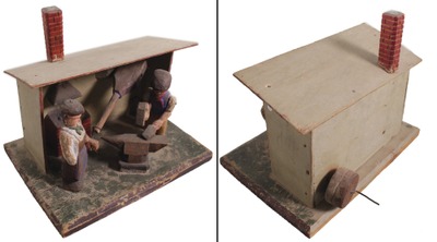 Unmarked: Early Blacksmith Sho Shop Diorama