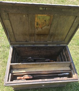 Unmarked: 19th C. Carpenters Tool Chest