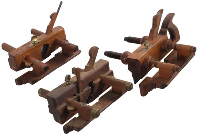 Assorted Makers: Lot Of Three Fenced Woodworking Planes