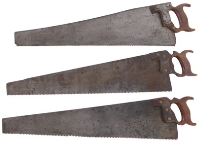 Assorted Makers: Three Early Type Hand Saws