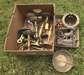 Assorted Makers: Lot Of Asst. Brass Candlesticks