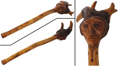 Unmarked: Early 20th C. Carved "Indian War Club"