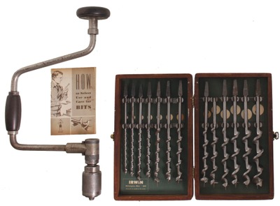Irwin Auger Bit Company, Worthington, Ohio: Full Set Of Spiral Auger Bits