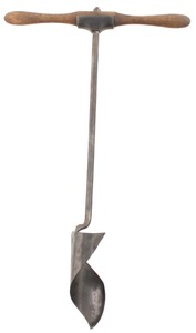 Unmarked: Unus. Extra Large "T" Auger Handle