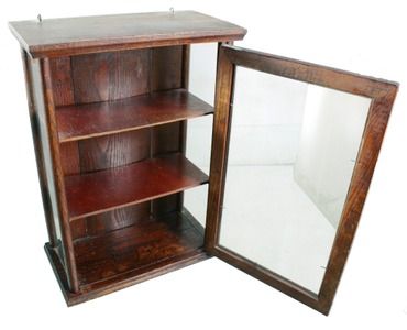 Unmarked: Nineteenth Century Oak Display Case