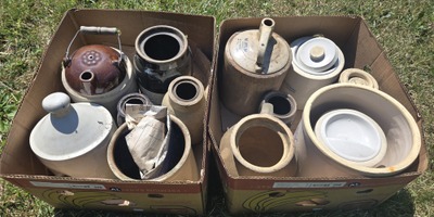 Assorted Makers: Lot Of Early Stoneware Vessels