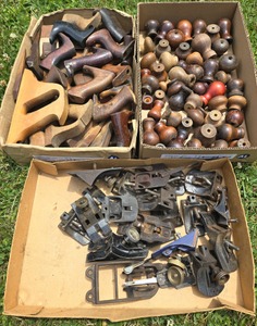 Assorted Makers: Lot Of Plane Hdls. Knobs And Frogs