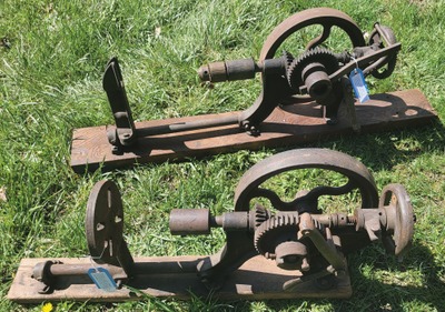 Champion Blower & Forge Company, Lancaster, Pennsylvania: Two Cast Iron Post Drill Presses