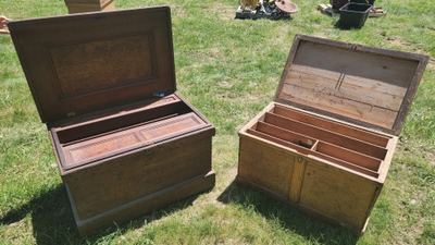 Assorted Makers: Two Early Wooden Tool Chests