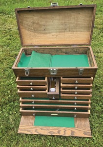 H. Gerstner & Sons, Dayton, Ohio: Clean & Usable Oak Tool Chest