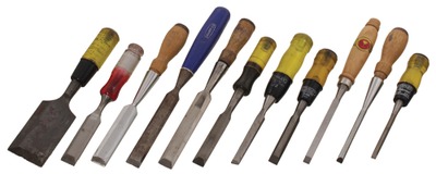 Assorted Makers: Lot Of Clean & Usabl Paring Chisels