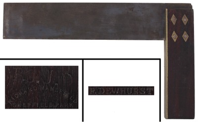 Richard Mansfield, Sheffield, England: Extra Clean R'wood Hdl. Try Square