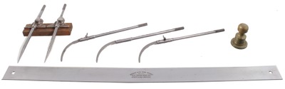L.S. Starrett Company, Athol, Massachusetts, No. 51: Set Of Extra Clean Trammel
