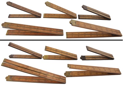 Stanley Rule & Level: Lot Of Five Asst. Folding Rules