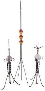 Unmarked: Three 19th C. Lightning Rods