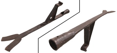 Unmarked: Ornate Forged Iron Hay Knife