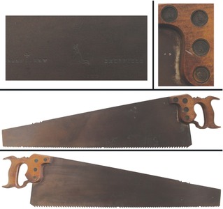 Robert Sorby, Sheffield, England: Rare "Double Nib" 28" 3 1/2 Pt. Rip Sa