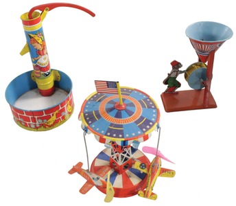 Assorted Makers: Three Extra Clean Tin Toys
