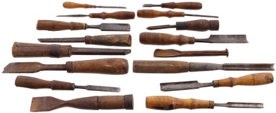 Assorted Makers: Lot Of Tang & Socket Gouges And Chisels
