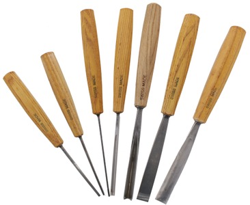 Pfeil Swiss Made, Langenthal, Switzerland: Wkg. Set Of Seven Clean Carving Tools