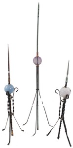Unmarked: Three 19th C. Lightning Rods