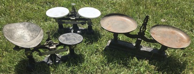 Assorted Makers: Three Cast Iron Balance Scales