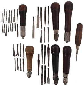 Assorted Makers: Lot Of Rosewood Hdl. Tool Handles