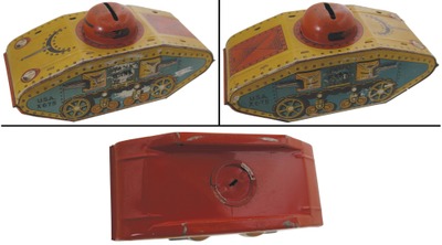 Unmarked: Ca. 1940's "U.S.A. X 675" Tank Bank