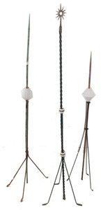 Unmarked: Three 19th C. Lightning Rods