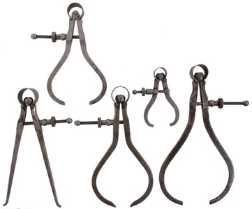 J. Stevens Arms Company, Chichopee Falls, Massachusetts: Five Pairs Of Machinist's Calipers