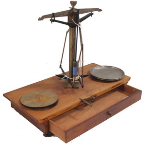 Christian Becker, New York, New York: Early Walnut Base Balance Scale
