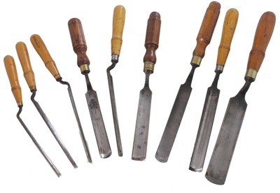 Assorted Makers: Wkg. Set Of Crank Neck Gouges