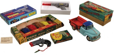 Assorted Makers: Three Original Box Weapon Toys