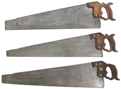 Henry Disston & Son, Philadelphia, Pennsylvania, No. 12: Three "London Spring Steel Hand Saws