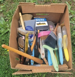 Assorted Makers: Lot Of Extra Clean Paint Brushes