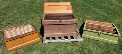 Assorted Makers: Lot Of Three Early Tool Chest
