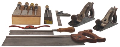 Assorted Makers: Lot Of Clean & Usabl Woodworking Tools