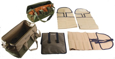 Assorted Makers: Lot Of Tool Tote Bags & Chisellls