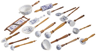 Assorted Makers: Lot Of Onion Ware Kitchen Utensils